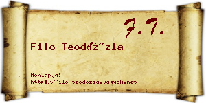 Filo Teodózia névjegykártya